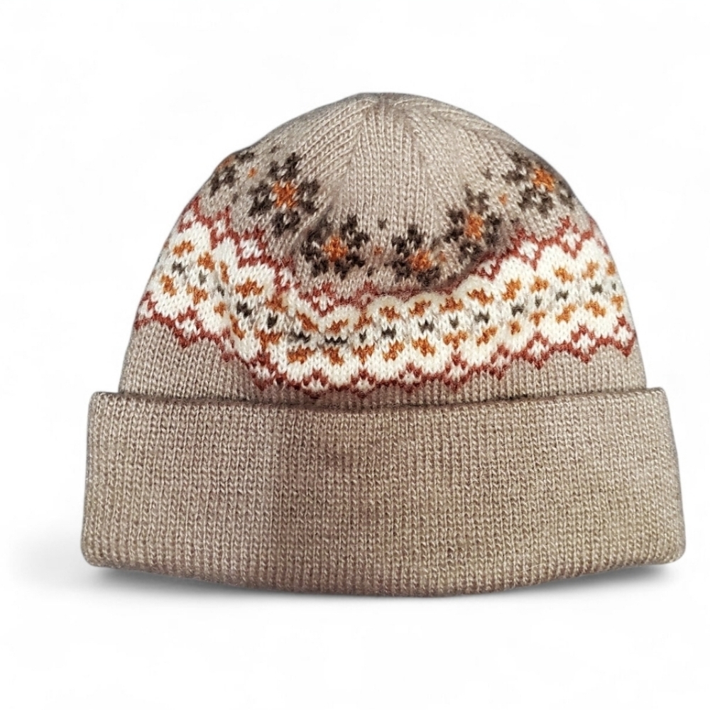 Vintage Cozy Knit Beanie with Pattern